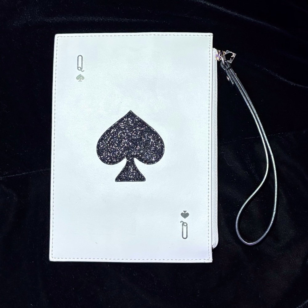 Kate Spade Queen of Spades Leather Clutch Bag. 
NWOT